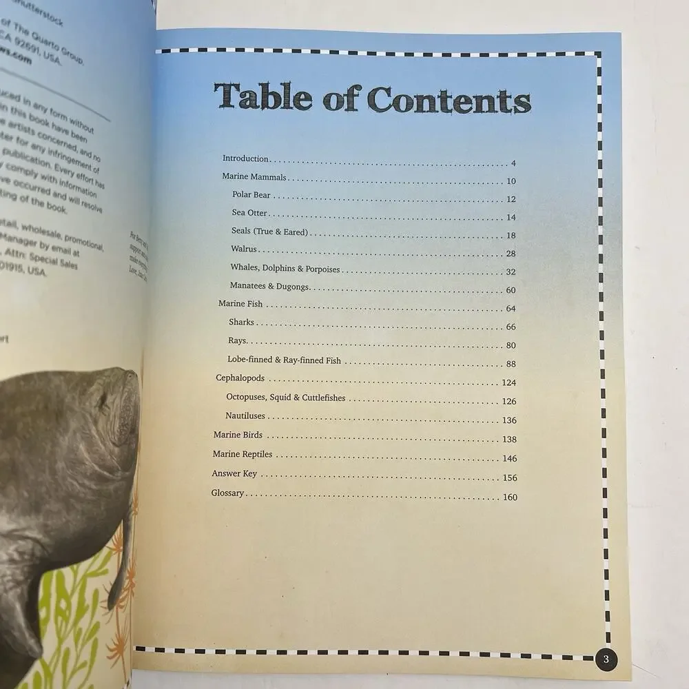 Marine Animals Encyclopedia Activity Journal Includes Stickers and Poster